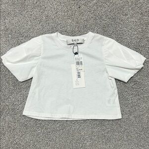 NWT Sea Kids White Short Sleeve Tee, size 2/3T